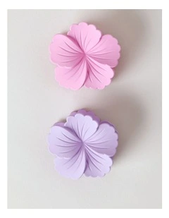 2 Pack Flower Claw Clip in Multi