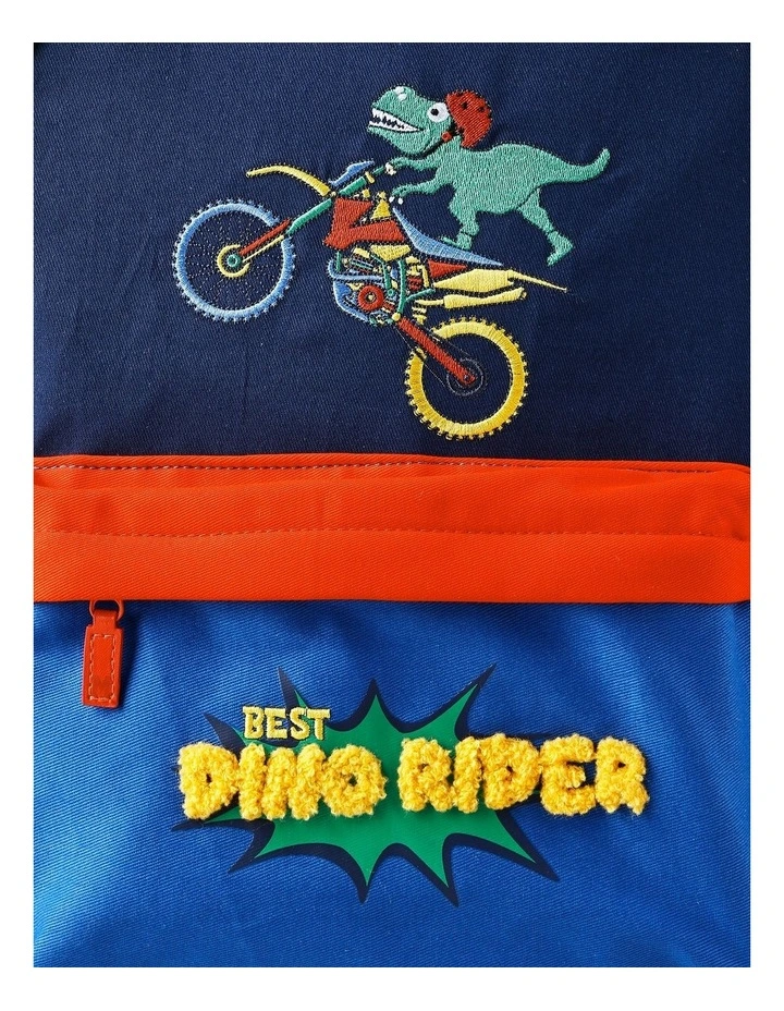 Colourblock Dino Backpack in Multi image 2