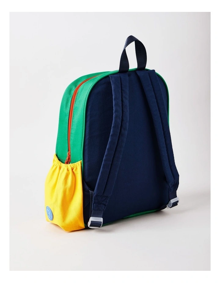Colourblock Dino Backpack in Multi image 3