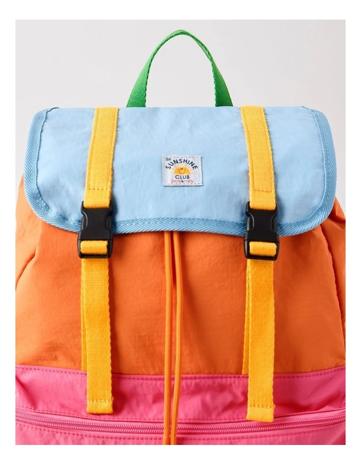 Colourblock Girls Backpack in Pink image 2