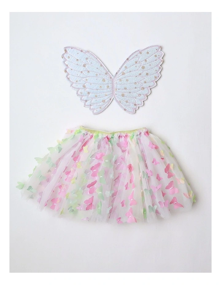 Rainbow Wings and Skirt Set in Rainbow image 1