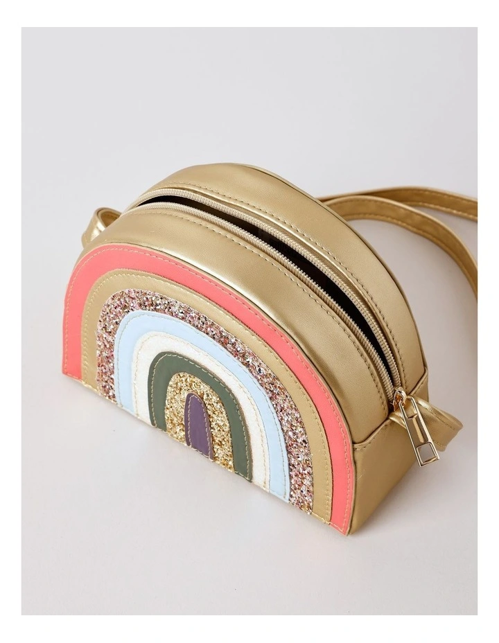 Girls Novelty Rainbow Bag in Pink image 3