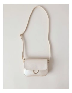 Crossbody Bag Wth Buckle in White