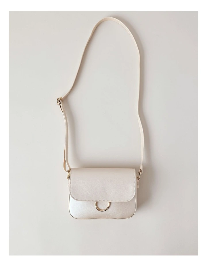 Crossbody Bag Wth Buckle in White image 1