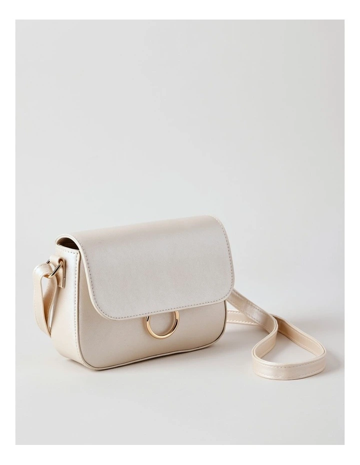 Crossbody Bag Wth Buckle in White image 2