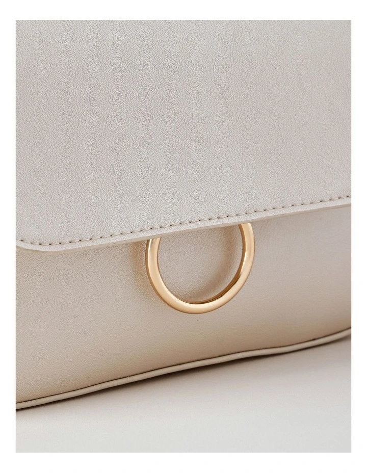 Crossbody Bag Wth Buckle in White image 3