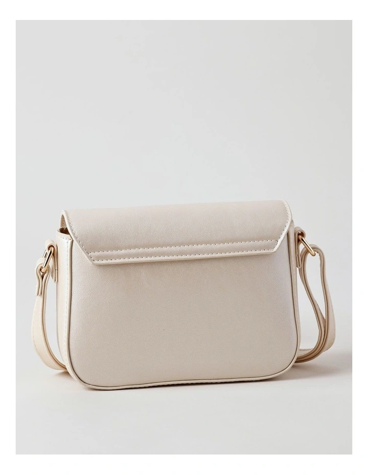 Crossbody Bag Wth Buckle in White image 4