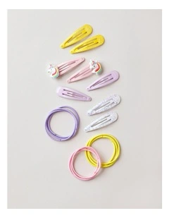 Multipack Unicorn Clips and Ties in Multi