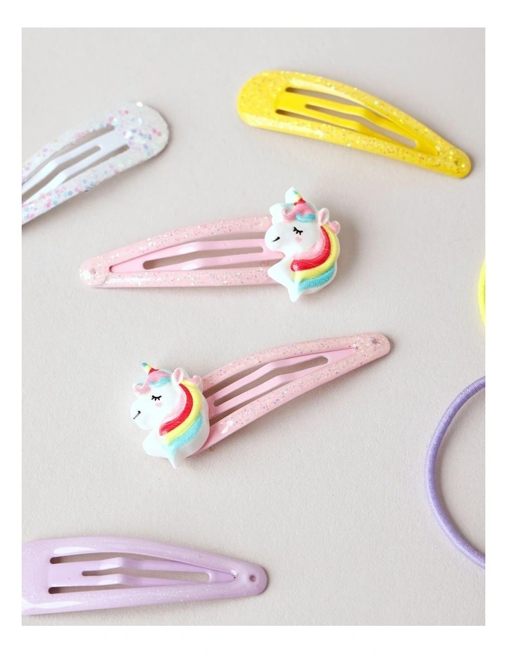 Multipack Unicorn Clips and Ties in Multi image 2