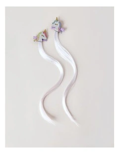 Unicorn Extension Hair Clips in Pink