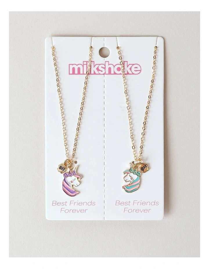 BFF Unicorn Necklace in Gold image 2