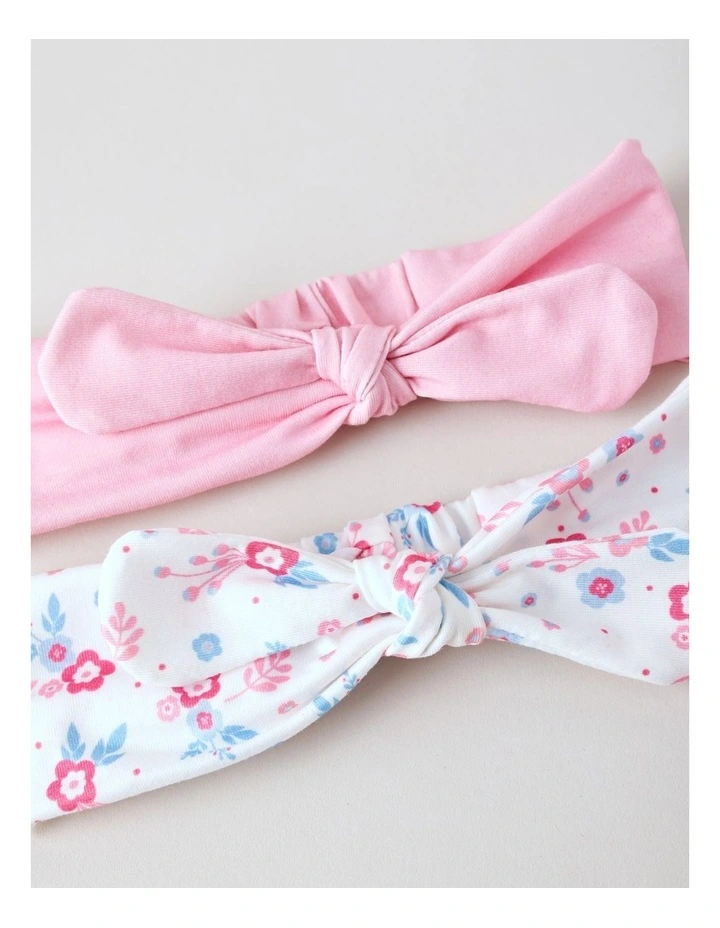 Soft Printed Bow Headband in Multi image 2