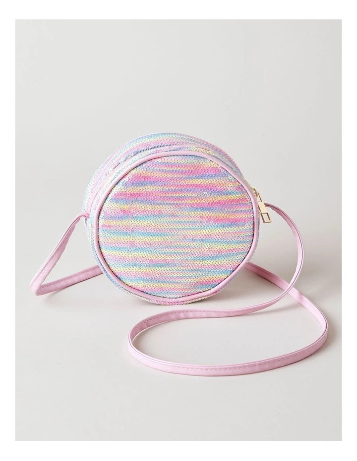 Girls Sequin Crossbody Bag in Multi image 1