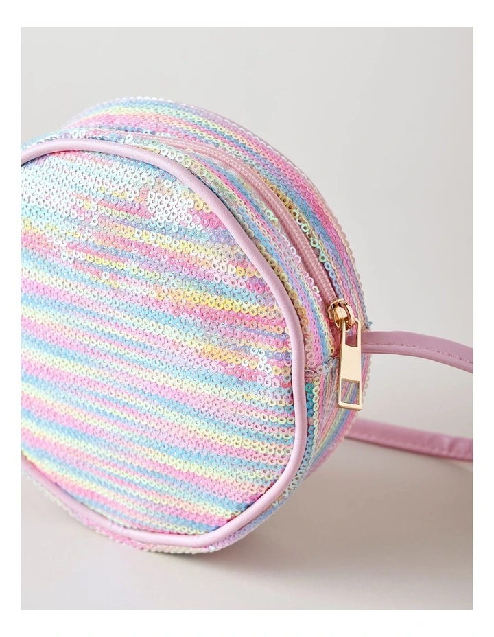 Girls Sequin Crossbody Bag in Multi image 2