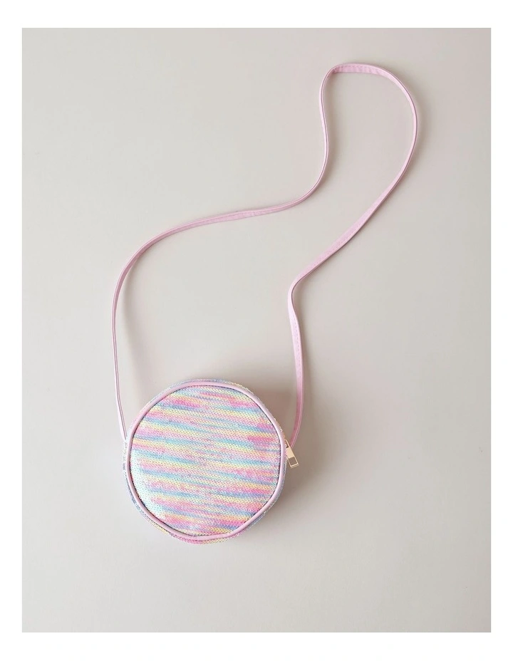 Girls Sequin Crossbody Bag in Multi image 3