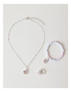 Girls Unicorn Jewellery Set in Silver