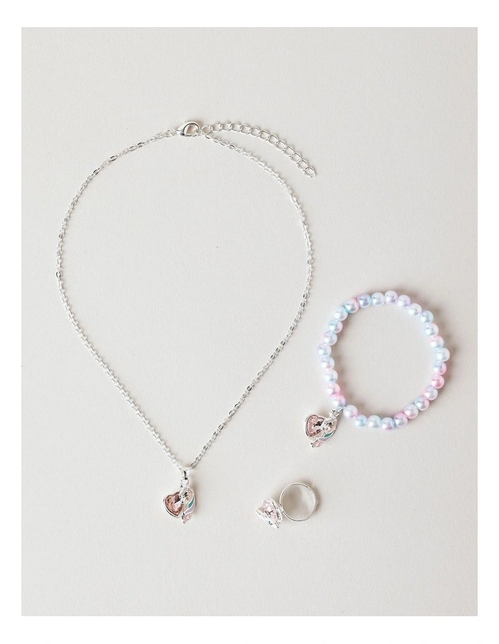Girls Unicorn Jewellery Set in Silver image 1