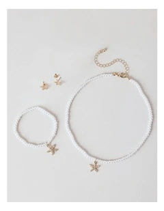 Jewellery Starfish Set in Gold