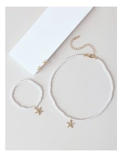 Jewellery Starfish Set in Gold