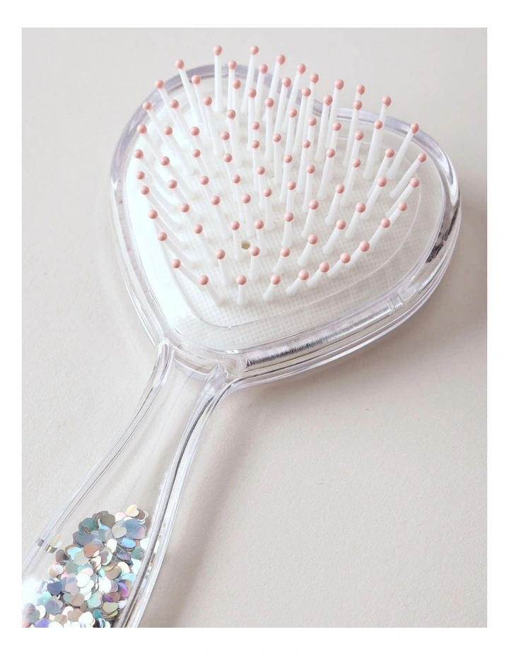 Girls Novelty Heart Hairbrush in Pink image 2