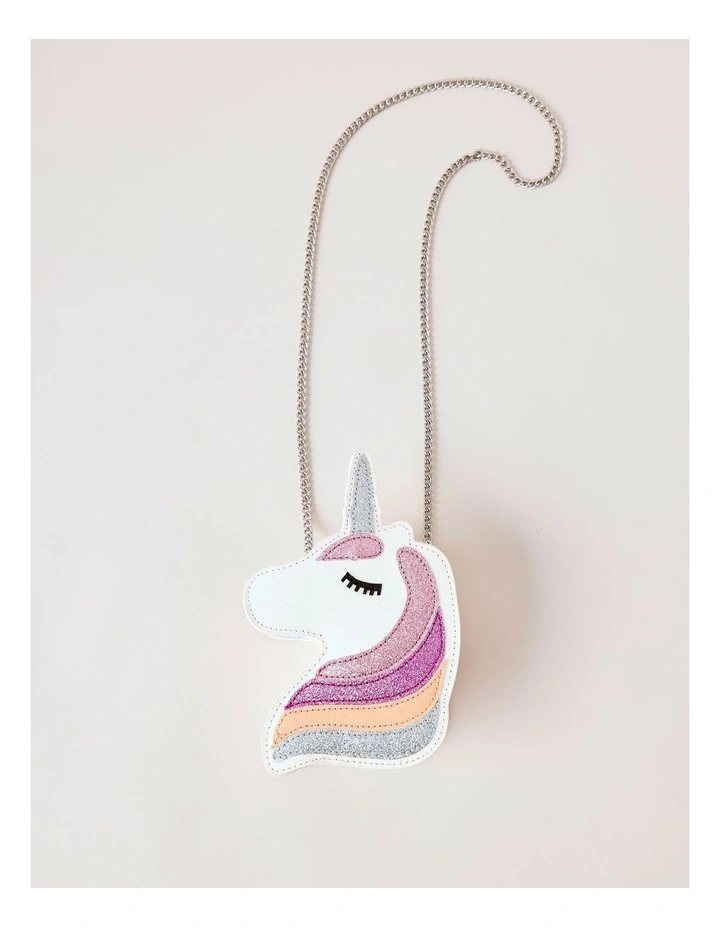 Girls Novelty Unicorn Bag in White image 3