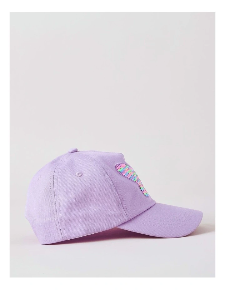 Girls Flip Sequin Butterfly Cap in Lilac image 3