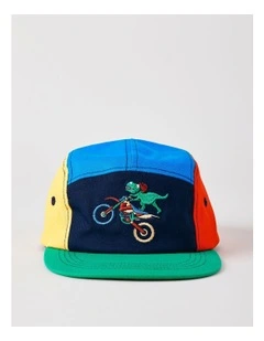 Boys Cap Colourblocked with Boucle Dino Word in Multi