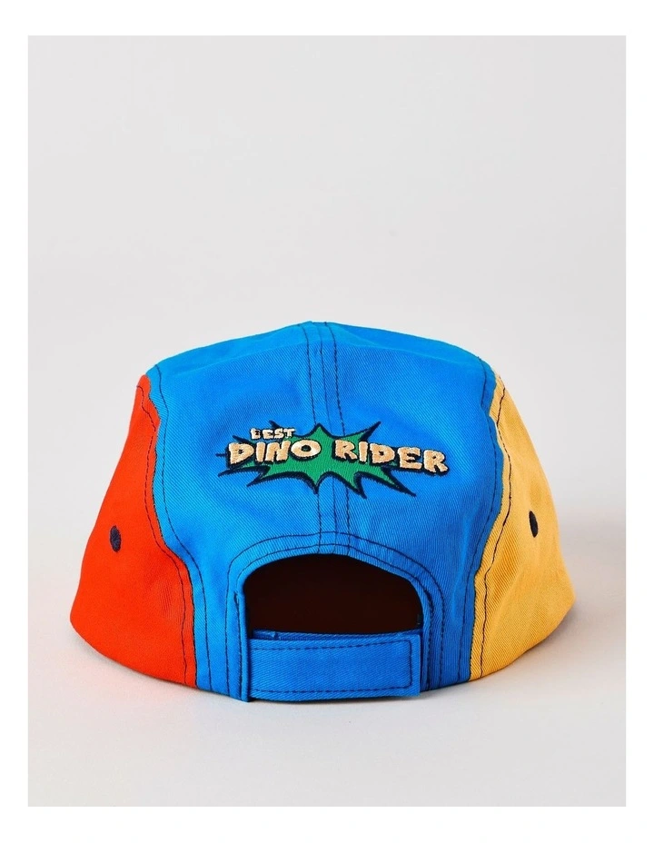 Boys Cap Colourblocked with Boucle Dino Word in Multi image 4