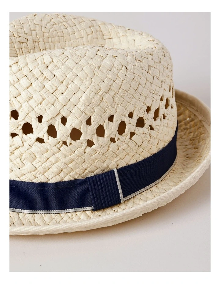 Boys Woven Trilby in Tan image 2