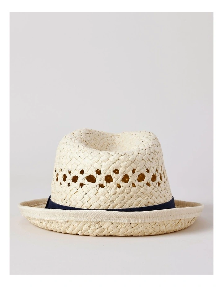 Boys Woven Trilby in Tan image 3