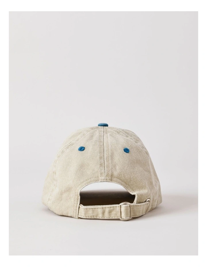 Boys Two Tone Colour Cap with Monster Truck Motif in Tan and Blue image 4
