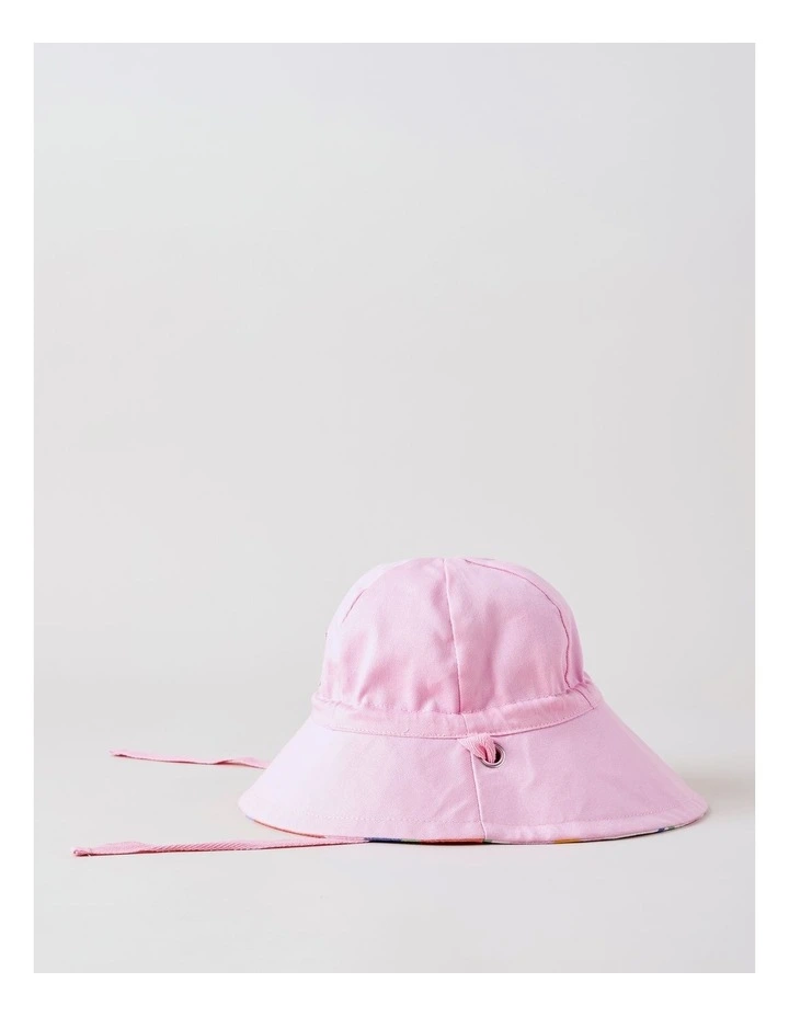 Girl Sun Hat in Pink image 2