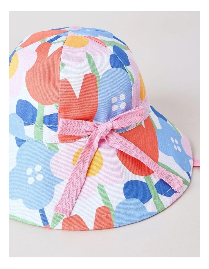 Girl Sun Hat in Pink image 3