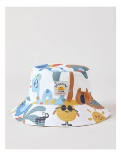 Boy Printed Bucket Hat with Dino in All Over Print