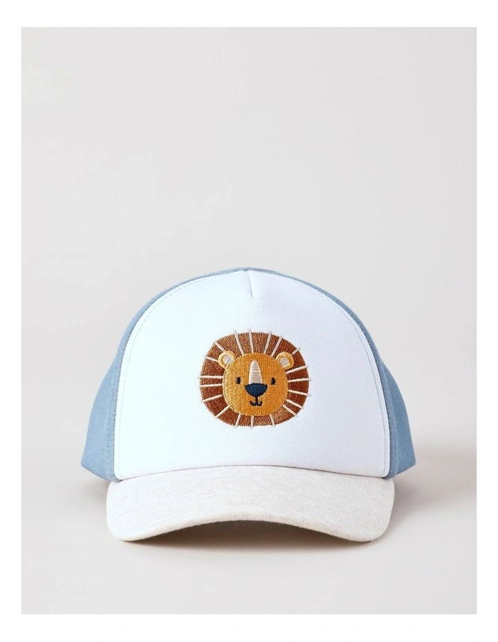 Jersey Colourblock Cap with Lion Motif image 1