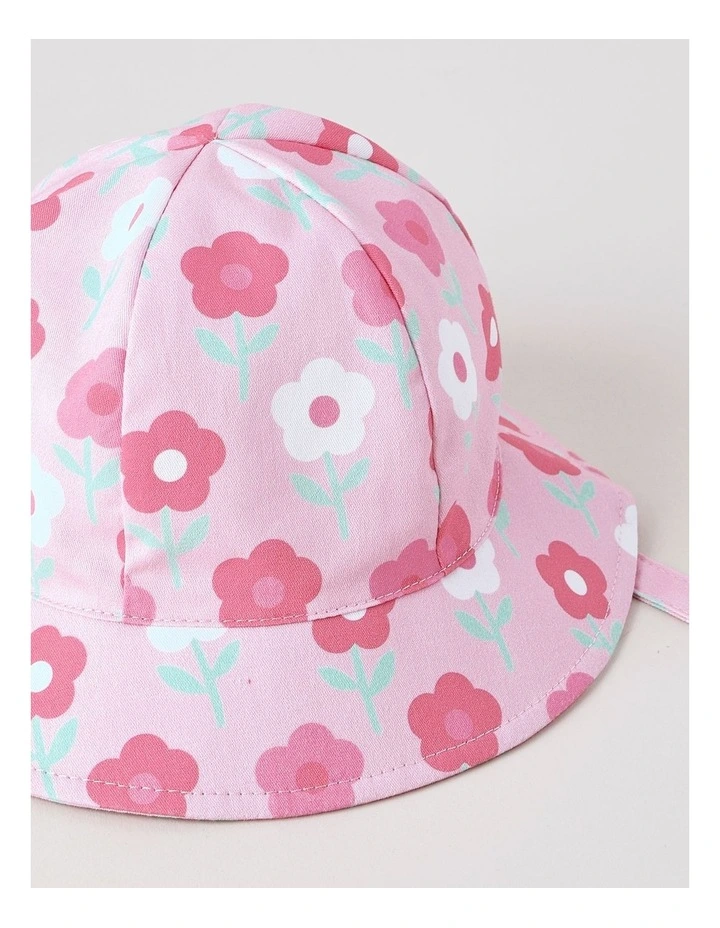 Widebrim Floral Sunhat in Pink image 2