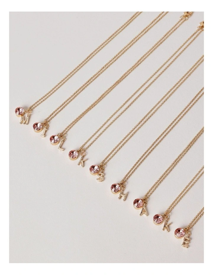 Girls Initial Jewellery in Gold image 2