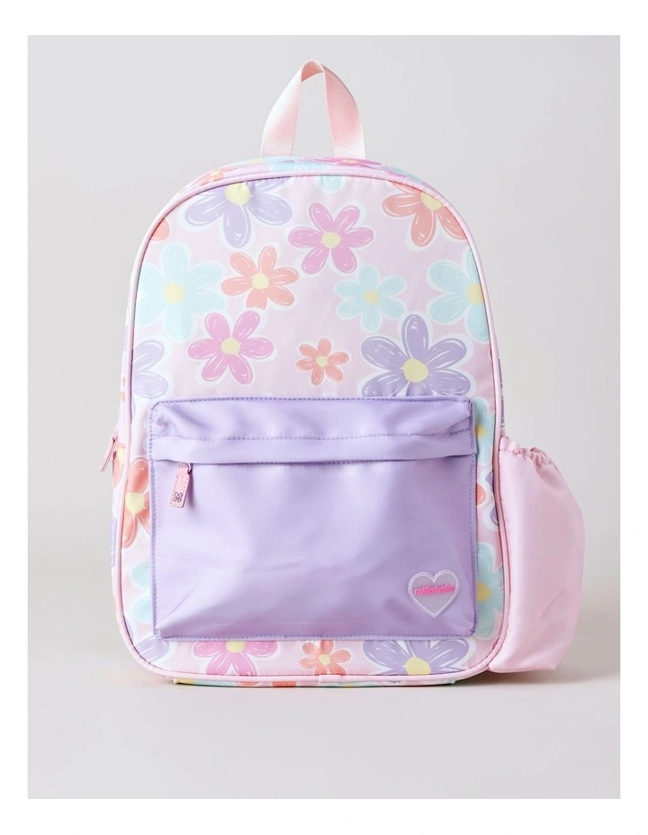 Girls Backpack Daisy Floral in Light Pink image 1