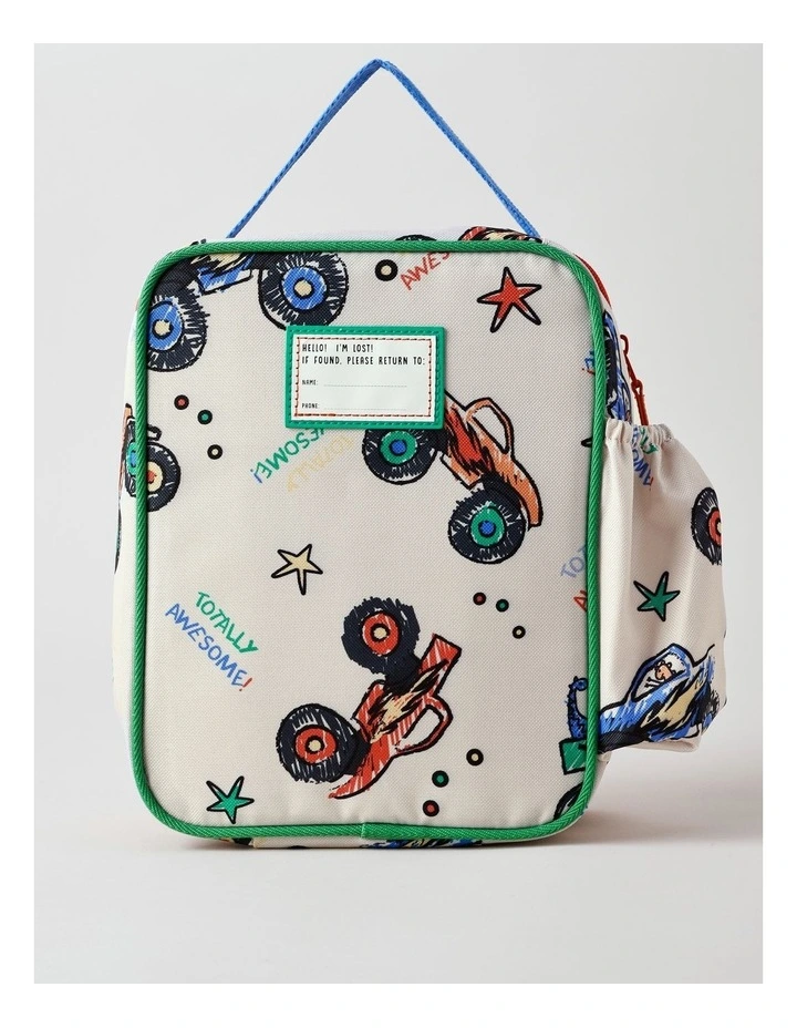 Boys Lunch Bag Monster Truck in Tan image 3