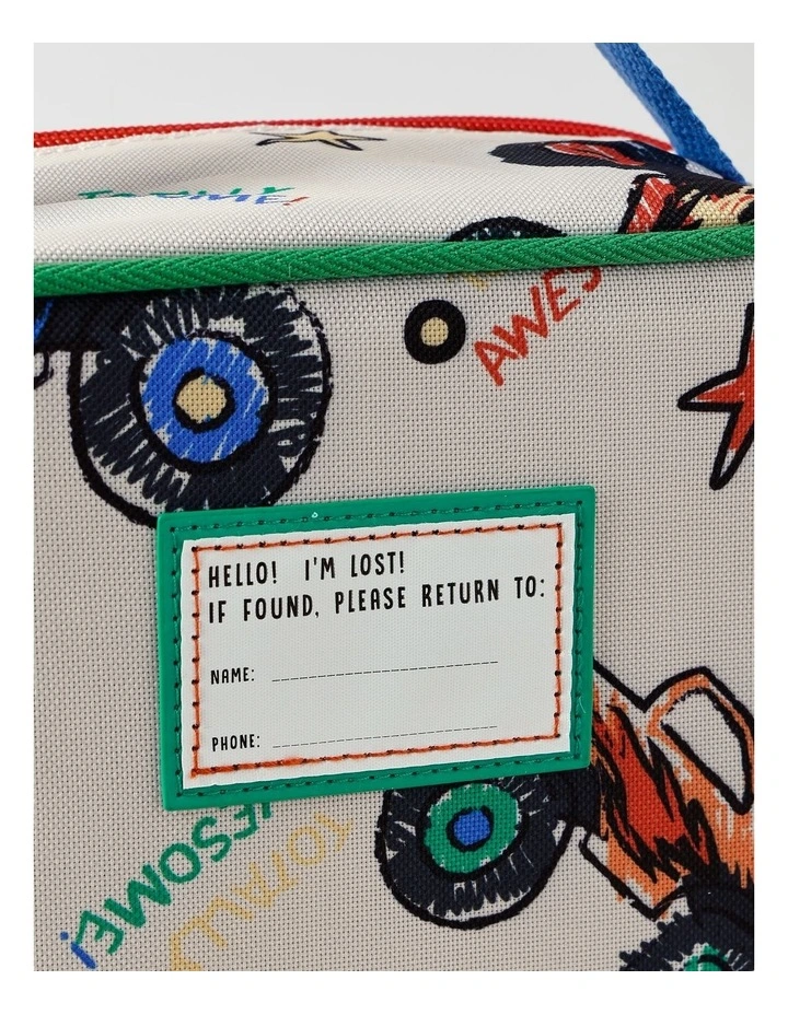 Boys Lunch Bag Monster Truck in Tan image 4