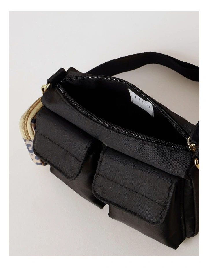 Nylon Cross Body in Black image 4