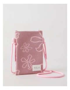 Knitted Crossbody Bag in Pink
