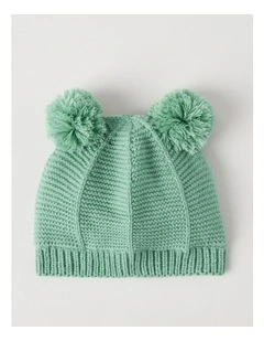 Garther Stitch Beanie in Sage