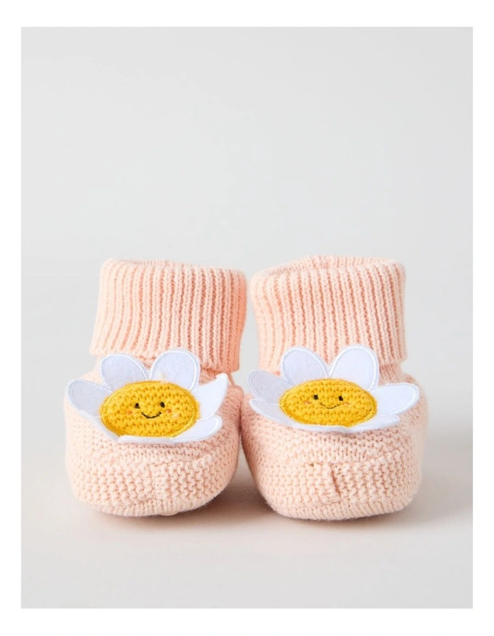 Daisy Novelty Booties in Pink image 3