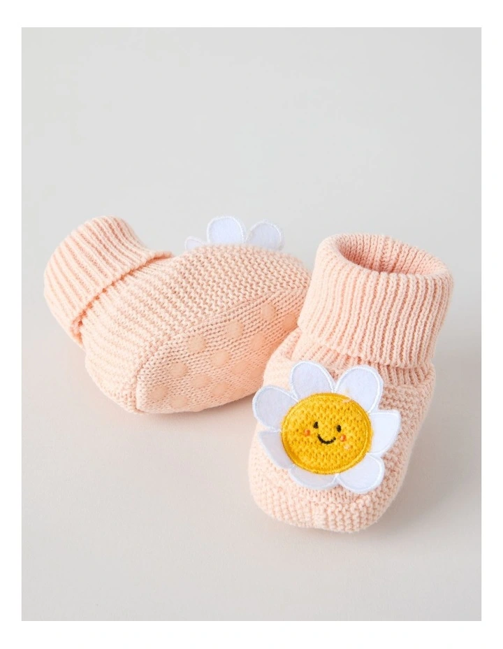 Daisy Novelty Booties in Pink image 4