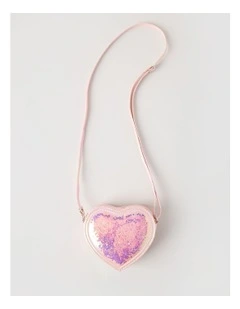 Heart Crossbody Bag in Pink