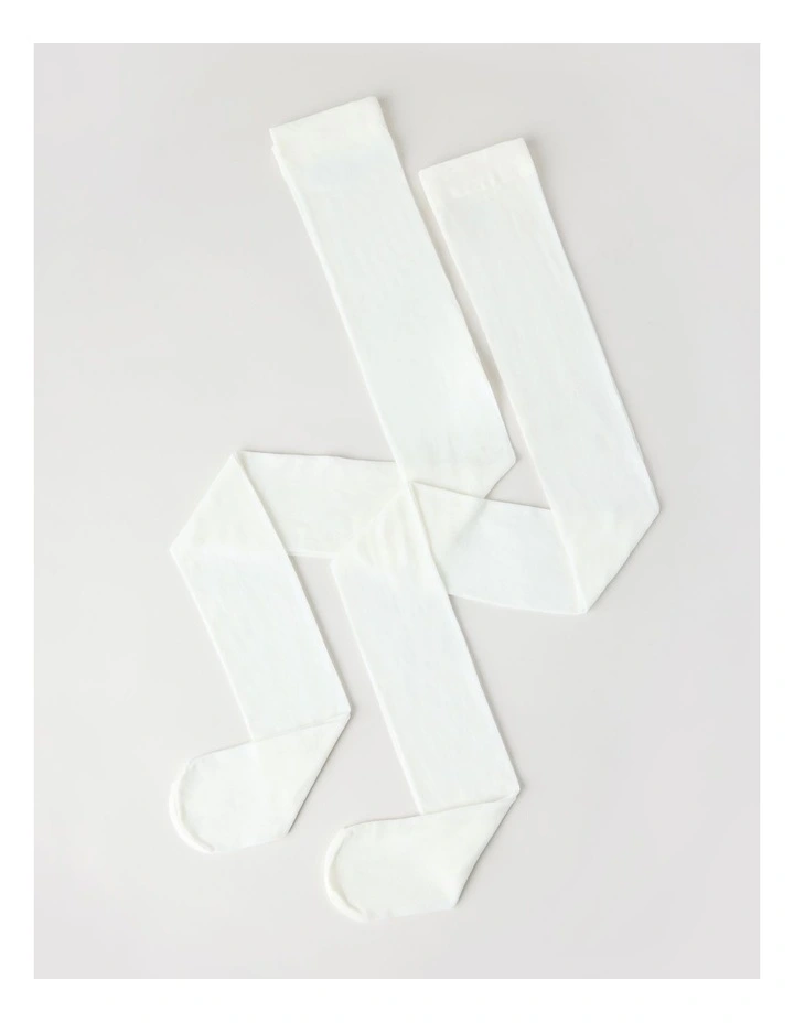 2 Pack Opaque Tights in White image 2