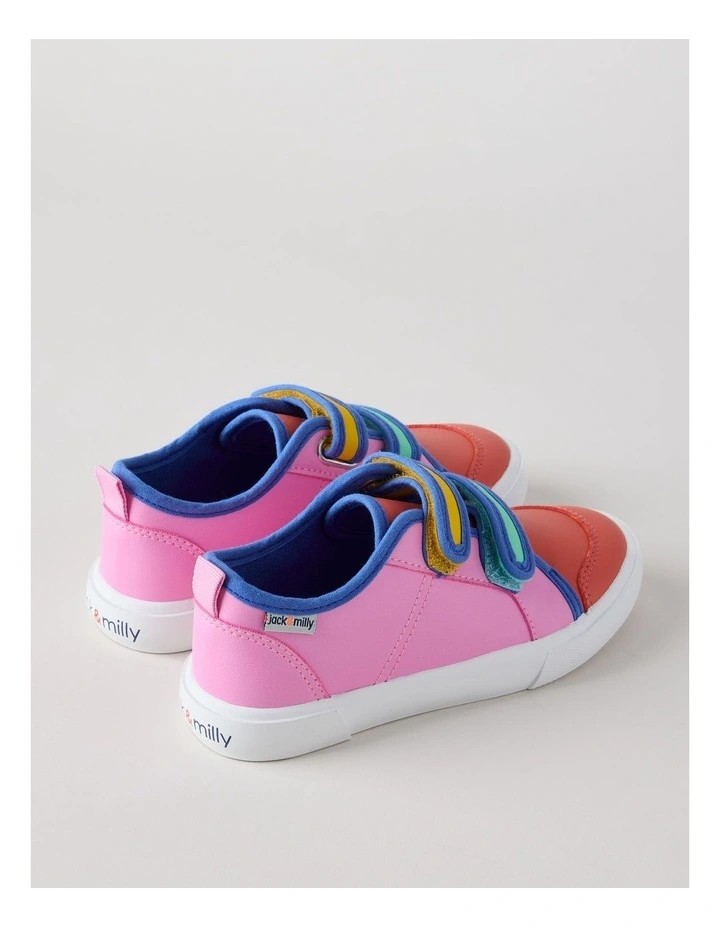 Colour blocked Play Sneakers in Pink image 3