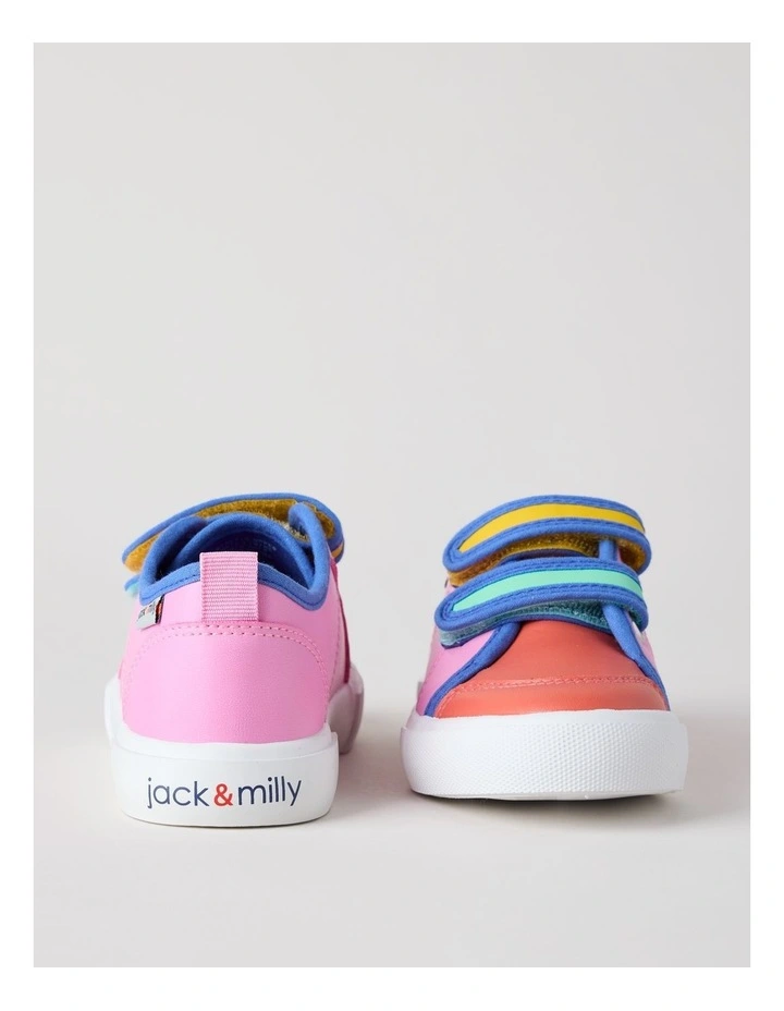 Colour blocked Play Sneakers in Pink image 4