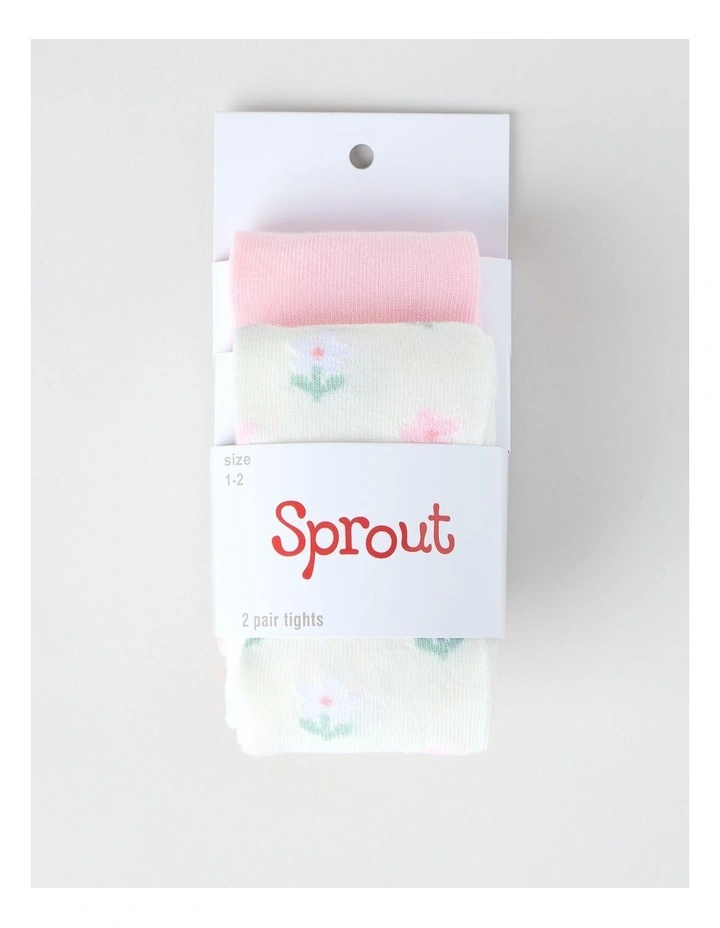 2 Pack Novelty Tights in Pink image 1